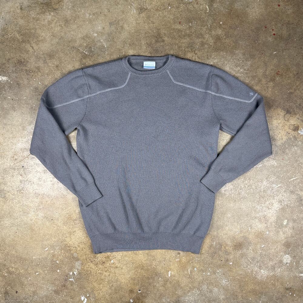Columbia‎ Risco Run Sweater Men’s Medium Gray Cotton Wool Pullover Knit